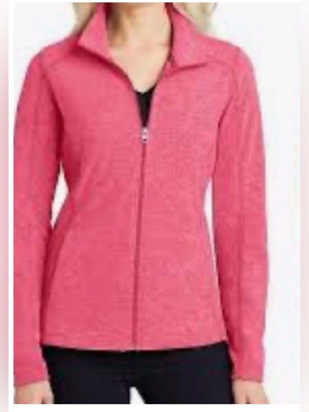 T by TALBOTS,casual jacket, MP, pink salmon.Full zip front and pockets.Cotton